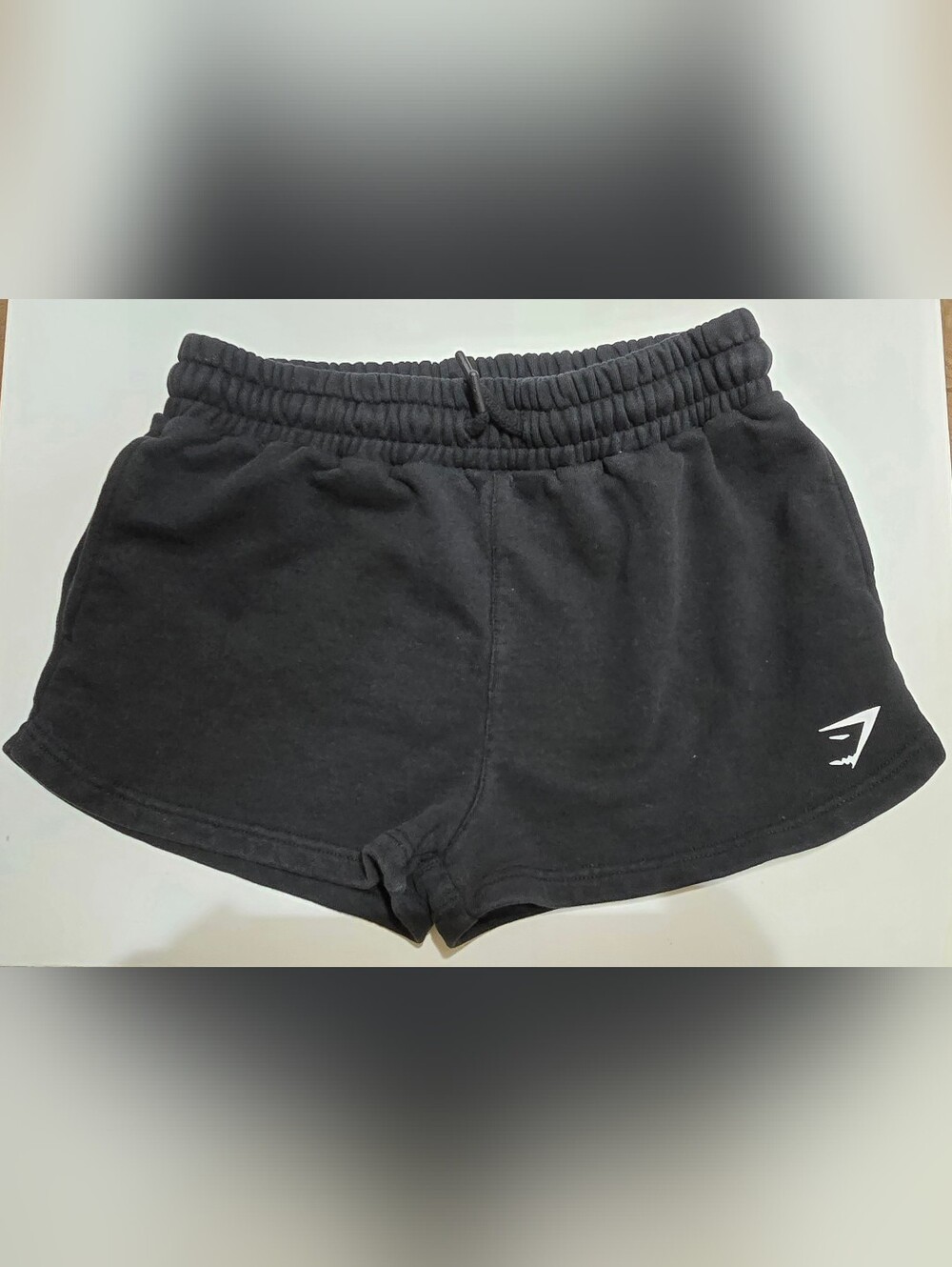 GYMSHARK Black SWEAT SHORTS  Size Small Women's Drawstring Athletic
